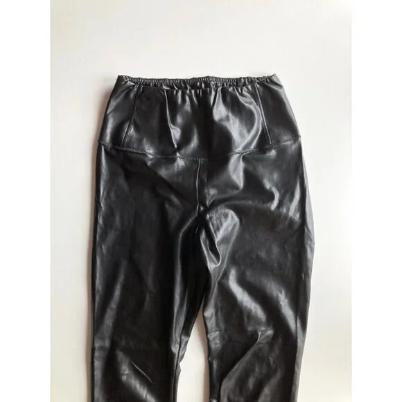 Aritzia WILFRED FREE Daria Black Vegan Leather High Rise Ankle Leggings, Size S - Picture 2 of 14